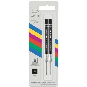 Pen, Ersatzpatronen + Tintenfass, Parker Co (Schwarz, 0.50 mm, 2 Stk.) Pen, Ersatzpatronen + Tintenfass, Parker Co (Schwarz, 0.50 mm, 2 Stk.)