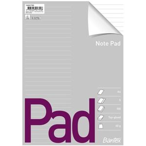 Bantex, Heft + Block, Standardblock A4 weiss gefüttert oben geklebt 60g u/holes - (5 Stk.) (A4, Liniert, Harter Einband) Bantex, Heft + Block, Standardblock A4 weiss gefüttert oben geklebt 60g u/holes - (5 Stk.) (A4, Liniert, Harter Einband)