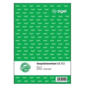 Sigel, Formular, Gesprächsnotiz Formular Papierformat: DIN A5 selbstdurchschreibend: Nein (50x) Sigel, Formular, Gesprächsnotiz Formular Papierformat: DIN A5 selbstdurchschreibend: Nein (50x)
