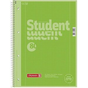 Brunnen, Heft + Block, Collegeblock Student Colour Code DIN A4 kariert mit Rand innen/aussen 90g/m² kiwi grün 80 Bl. (A4, Kariert, Kein Einband) Brunnen, Heft + Block, Collegeblock Student Colour Code DIN A4 kariert mit Rand innen/aussen 90g/m² kiwi grün 80 Bl. (A4, Kariert, Kein Einband)