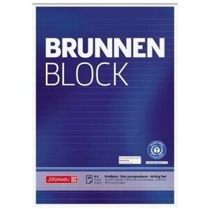 Brunnen, Heft + Block, Briefblock Recycling DIN A4 liniert 70g/m² blau extraweiss 50 Bl. (A4, Liniert) Brunnen, Heft + Block, Briefblock Recycling DIN A4 liniert 70g/m² blau extraweiss 50 Bl. (A4, Liniert)