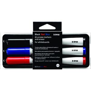 Bi-Office, Marker, Set aus nicht magnetischen Schwämmen und 3 Markern (3x) Bi-Office, Marker, Set aus nicht magnetischen Schwämmen und 3 Markern (3x)