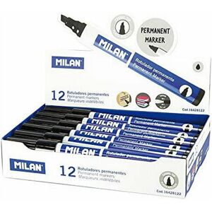 Milan, Marker, Dauermarker 12 Stück Schwarz PVC (12x) Milan, Marker, Dauermarker 12 Stück Schwarz PVC (12x)