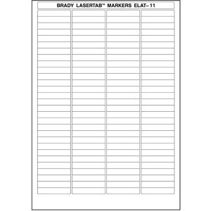 Brady, Etiketten, ELAT-11-747W-5, Polyester, Weiss, 47 x 9 mm, dauerhaft klebend, DIN A4, 4-bahnig (5104 E.) Brady, Etiketten, ELAT-11-747W-5, Polyester, Weiss, 47 x 9 mm, dauerhaft klebend, DIN A4, 4-bahnig (5104 E.)
