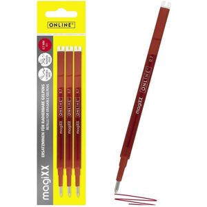 Online, Ersatzpatronen + Tintenfass, Gelmine Magixx rot (Rot, 0.70 mm, 3 Stk.) Online, Ersatzpatronen + Tintenfass, Gelmine Magixx rot (Rot, 0.70 mm, 3 Stk.)
