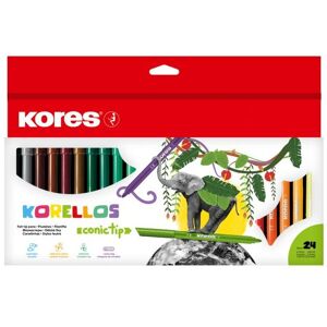 Kores, Malstifte, Fasermaler "Korello", breit, 24er Karton-Etui variable Spitze, Strichstärke: 1-4 mm, brillante Farbe (24x) Kores, Malstifte, Fasermaler "Korello", breit, 24er Karton-Etui variable Spitze, Strichstärke: 1-4 mm, brillante Farbe (24x)