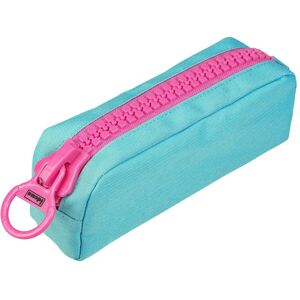 Idena, Etui, Schlamper türkis mit Riesenzipper magenta Idena, Etui, Schlamper türkis mit Riesenzipper magenta