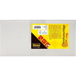 Idena, Briefumschlag, BU DL weiss 75g 1000er sk m.F. FSC-Mix (DIN lang (11 x 22 cm), 1000x) Idena, Briefumschlag, BU DL weiss 75g 1000er sk m.F. FSC-Mix (DIN lang (11 x 22 cm), 1000x)