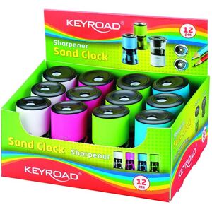 Keyroad, Spitzer, Sanduhr-spitzer, kunststoff, doppelt, mit behälter, im display verpackt, farbmischung Keyroad, Spitzer, Sanduhr-spitzer, kunststoff, doppelt, mit behälter, im display verpackt, farbmischung