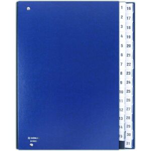 Donau, Mappe, Korrespondenzkarte, Karton, A4, 1-31, blaue Farbe (A4) Donau, Mappe, Korrespondenzkarte, Karton, A4, 1-31, blaue Farbe (A4)