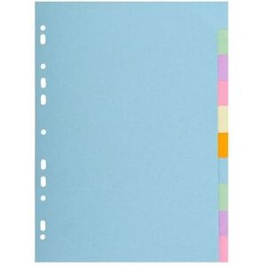 Exacompta, Ordner Zubehör, Register A4+ aus Recyclingkarton 170g, 10 Taben, Pastell Exacompta, Ordner Zubehör, Register A4+ aus Recyclingkarton 170g, 10 Taben, Pastell