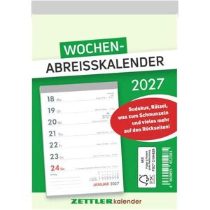 Zettler, Kalender, Wochenabreisskalender 2027 Zettler, Kalender, Wochenabreisskalender 2027