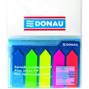 Donau, Schreibtisch Accessoire, Abheftregister, pp, 12x45mm, pfeil, 5x25 register, farbig sortiert Donau, Schreibtisch Accessoire, Abheftregister, pp, 12x45mm, pfeil, 5x25 register, farbig sortiert