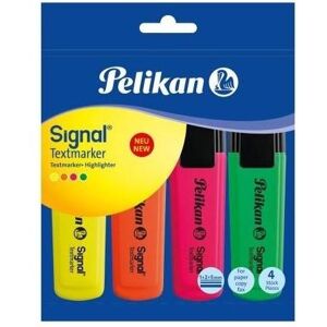 Pelikan Marker, Signal Textmarker 4 Stück farbig sortiert, im Polybeutel (4x) Pelikan Marker, Signal Textmarker 4 Stück farbig sortiert, im Polybeutel (4x)