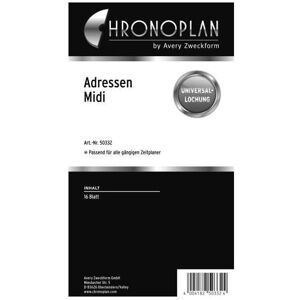 Chronoplan, Agenda, Adressen Blatt (Spezial) Chronoplan, Agenda, Adressen Blatt (Spezial)