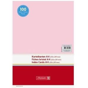 Brunnen, Karteikarten, Karteikarte DIN A4 quer blanko rot 100 St./Pack. (A4, 180 g/m²) Brunnen, Karteikarten, Karteikarte DIN A4 quer blanko rot 100 St./Pack. (A4, 180 g/m²)