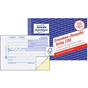 Avery Formular, Einnahme-/Ausgabebeleg (40x) Avery Formular, Einnahme-/Ausgabebeleg (40x)