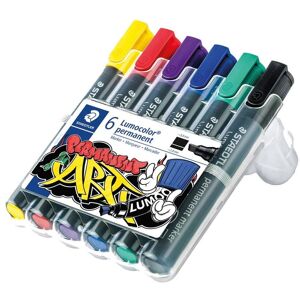 Staedtler Marker, Lumocolor permanent marker 350 Permanent-Marker mit Keilspitzen (6x) Staedtler Marker, Lumocolor permanent marker 350 Permanent-Marker mit Keilspitzen (6x)