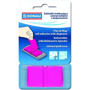 Donau, Schreibtisch Accessoire, Abheftregister, pp, 25x45mm, 1x50 register, rosa Donau, Schreibtisch Accessoire, Abheftregister, pp, 25x45mm, 1x50 register, rosa