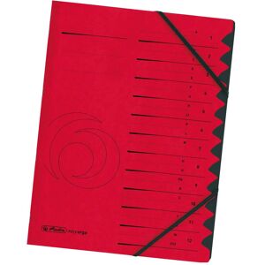 Herlitz, Mappe, Ordnungsmappe easyorga, A4, Karton, 12 Fächer, rot Colorspan-Karton, 355 g-qm, innen schwarzer Manil (A4, 1x) Herlitz, Mappe, Ordnungsmappe easyorga, A4, Karton, 12 Fächer, rot Colorspan-Karton, 355 g-qm, innen schwarzer Manil (A4, 1x)
