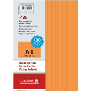 Brunnen, Karteikarten, Karteikarte DIN A6 quer liniert orange 100 St./Pack. (A6, 180 g/m²) Brunnen, Karteikarten, Karteikarte DIN A6 quer liniert orange 100 St./Pack. (A6, 180 g/m²)