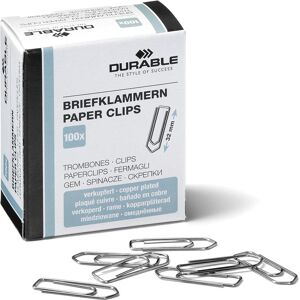 Durable, Büroklammer, Büroklammern, verkupfert, 32 mm Inhalt: 100 Stück in Faltschachtel (1208-24) (100x) Durable, Büroklammer, Büroklammern, verkupfert, 32 mm Inhalt: 100 Stück in Faltschachtel (1208-24) (100x)