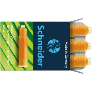 Schneider, Marker, Nachfüllpatrone Maxx Eco 666 Textmarker Maxx Eco 115 orange 2,1ml 3 St./Pack. (3x) Schneider, Marker, Nachfüllpatrone Maxx Eco 666 Textmarker Maxx Eco 115 orange 2,1ml 3 St./Pack. (3x)