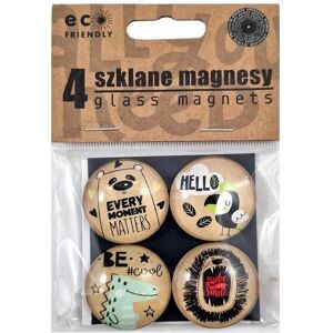 Andy, Magnet, Glasmagnete mit buntem Aufdruck, 4 Stk (4x) Andy, Magnet, Glasmagnete mit buntem Aufdruck, 4 Stk (4x)