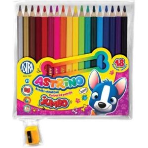 Astra, Malstifte, Astrina runde Holzstifte mit 18 Farben + Spitzer (18x) Astra, Malstifte, Astrina runde Holzstifte mit 18 Farben + Spitzer (18x)