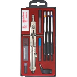 Ecobra Schnellverstellzirkel-Set, Zirkel, Silber Ecobra Schnellverstellzirkel-Set, Zirkel, Silber