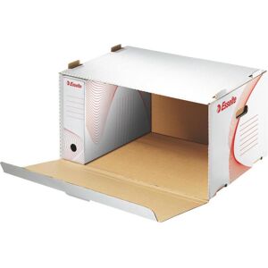 Esselte, Dokumentenablage, Archivcontainer Standard für Kartons, weiß/rot mit Frontklappe, für Format DIN A4, FSC z (A4) Esselte, Dokumentenablage, Archivcontainer Standard für Kartons, weiß/rot mit Frontklappe, für Format DIN A4, FSC z (A4)