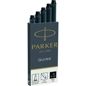 Parker Pen, Ersatzpatronen + Tintenfass, Quink Z 44 (Schwarz, 5 Stk.) Parker Pen, Ersatzpatronen + Tintenfass, Quink Z 44 (Schwarz, 5 Stk.)