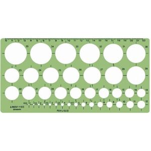Linex, Lineal, Kreisschablone 39 Kreise (24 cm, Kunststoff) Linex, Lineal, Kreisschablone 39 Kreise (24 cm, Kunststoff)