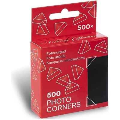 Victoria, Fotokleber + Posterkleber, Fotoecken-Set – 500 Stück – selbstklebend – 15 mm Victoria, Fotokleber + Posterkleber, Fotoecken-Set – 500 Stück – selbstklebend – 15 mm