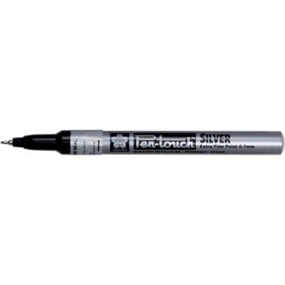Sakura, Marker, Lackmarker Pen-Touch 0.7 mm, extrafein, Silber (1x) Sakura, Marker, Lackmarker Pen-Touch 0.7 mm, extrafein, Silber (1x)