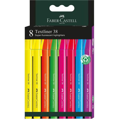 Faber-Castell, Marker, Textliner 38 8er Kartonetui (8x) Faber-Castell, Marker, Textliner 38 8er Kartonetui (8x)