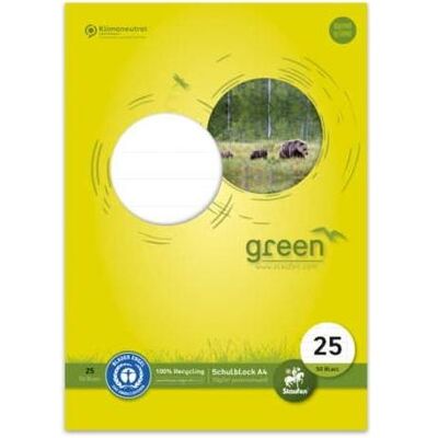 Magni, Heft + Block, Schulblock Green A4 liniert 70g Lineatur 25 (A4) Magni, Heft + Block, Schulblock Green A4 liniert 70g Lineatur 25 (A4)