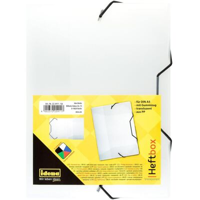 Idena, Mappe, Heftbox A5 Gummizug PP transparent (A5, 1x) Idena, Mappe, Heftbox A5 Gummizug PP transparent (A5, 1x)