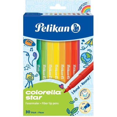 Pelikan Malstifte, Fasermaler Colorella Star C302 30 Farben, Hängefaltschachtel (30x) Pelikan Malstifte, Fasermaler Colorella Star C302 30 Farben, Hängefaltschachtel (30x)