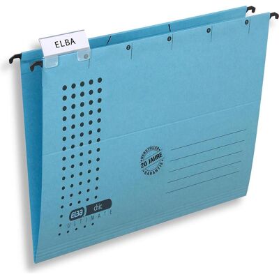 Elba, Mappe, Hängemappe chic ULTIMATE, DIN A4, blau seitlich offen, aus extrem widerstandsfähigem Canson- (A4, 1x) Elba, Mappe, Hängemappe chic ULTIMATE, DIN A4, blau seitlich offen, aus extrem widerstandsfähigem Canson- (A4, 1x)