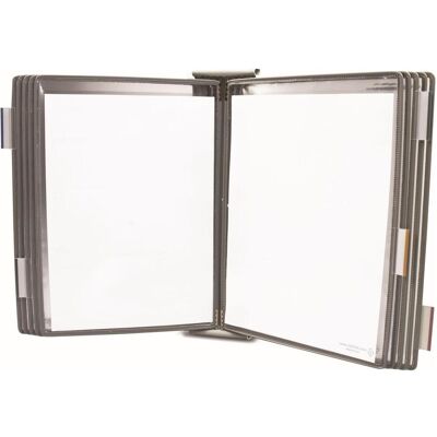 Tarifold, Informationsschild, Wand-Sichttafelsystem 424100 DIN A4 grau mit 10 St. Sichttafeln Tarifold, Informationsschild, Wand-Sichttafelsystem 424100 DIN A4 grau mit 10 St. Sichttafeln