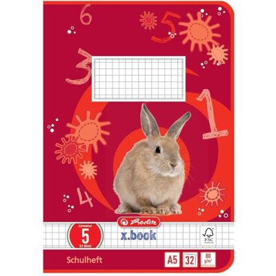 Herlitz, Heft + Block, Schulheft x.book, DIN A5, Lineatur 5 / kariert (A5, Kariert, Kein Einband) Herlitz, Heft + Block, Schulheft x.book, DIN A5, Lineatur 5 / kariert (A5, Kariert, Kein Einband)