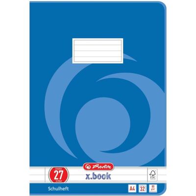 Herlitz, Heft + Block, Schulheft x.book, DIN A4, Lineatur 27 / liniert (A4, Liniert, Weicher Einband) Herlitz, Heft + Block, Schulheft x.book, DIN A4, Lineatur 27 / liniert (A4, Liniert, Weicher Einband)