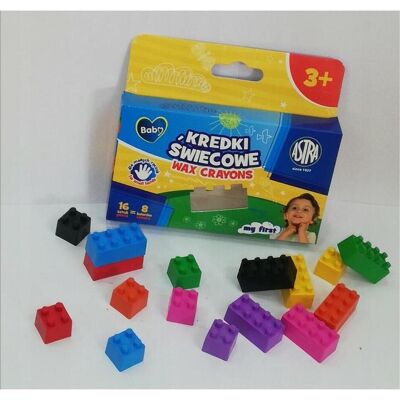 Astra, Malstifte, BABY Wachs-Knochen 16 Stück, 8 Farben (16x) Astra, Malstifte, BABY Wachs-Knochen 16 Stück, 8 Farben (16x)