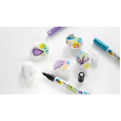 Kreul, Marker, 17709 - Triton Acrylic Marker medium, Schwarz, Stichstärke 1 bis 3 mm, für Linien und Schrifte (1x) Kreul, Marker, 17709 - Triton Acrylic Marker medium, Schwarz, Stichstärke 1 bis 3 mm, für Linien und Schrifte (1x)