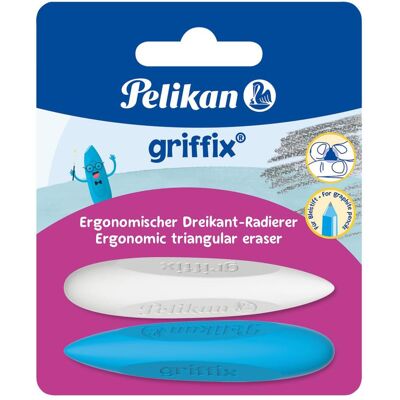 Pelikan Korrekturmittel, Radierer 2ST Griffix blau/weiss Pelikan Korrekturmittel, Radierer 2ST Griffix blau/weiss