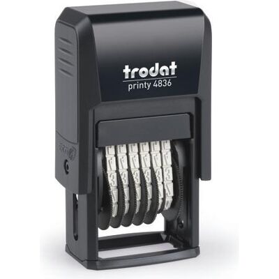 Trodat, Stempel, Ziffernstempel Printy schw+Kissen schw 4836 Trodat, Stempel, Ziffernstempel Printy schw+Kissen schw 4836