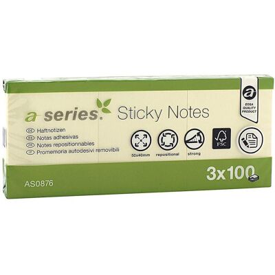 A-Series, Haftnotiz, Haftnotizen Blöcke (40 x 50 mm) A-Series, Haftnotiz, Haftnotizen Blöcke (40 x 50 mm)