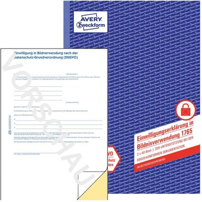 Avery Formular, Einwilligung Bildnisverwendung (40x) Avery Formular, Einwilligung Bildnisverwendung (40x)