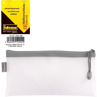 Idena, Mappe, Reissverschlusstasche DL Mesh weiss (DL, 1x) Idena, Mappe, Reissverschlusstasche DL Mesh weiss (DL, 1x)